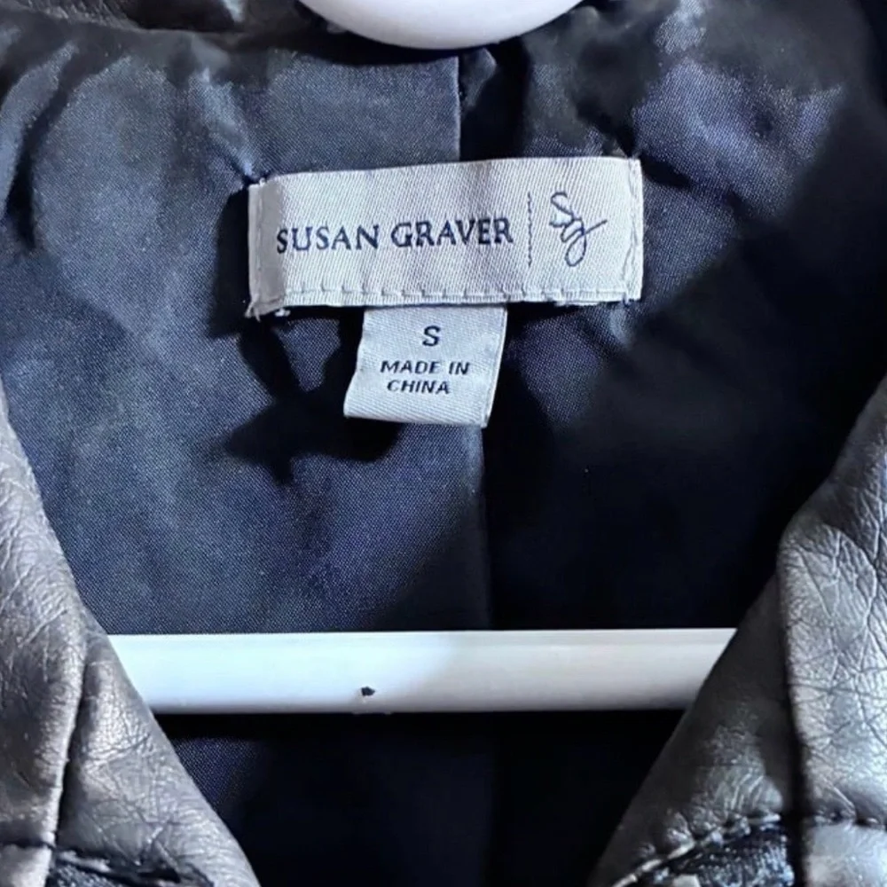 Susan Graver Leather Jacket - Picture 3 of 9